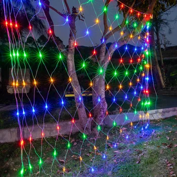 Led mrežica lampa Spoljna mrežaste svjetiljke 3x2 M 10x1 M 6x4 M Božićne mrežaste svjetiljke Fantastična гирлянда za drveće Svadbena dekoracija vrta