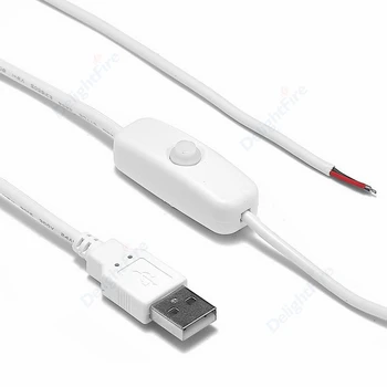 Led Tvrd Traka USB Električni Priključni Kabel S Prekidačem Električni Kabel USB Produžni kabel za Napajanje Za Svjetiljke DIY