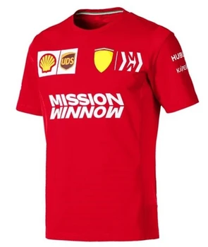 Ljetna muška t-shirt 3D F1 Formula One Team Ferrari Crvena majica sa po cijeloj površini Ekstremni sportovi na otvorenom Slobodna muška majica s kratkim rukavima 2021