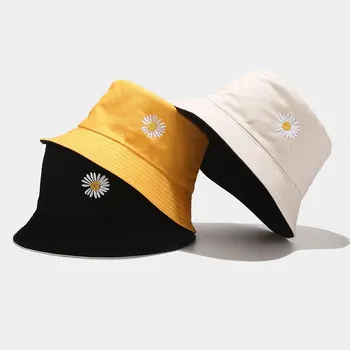 Ljetna Novi Hat-kantu na otvorenom Panama Ulica odjeća obostrani Kape za žene Plaža kapu Unisex Mala Tratinčica Ribarskih kape