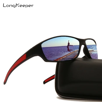 LongKeeper Polarizirane sunčane naočale Muške Sunčane naočale za vožnju Sportske Sunčane naočale na otvorenom Muški Marke dizajn Klasični četvrtaste Naočale Anti-UV