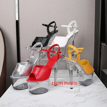 LTARTA 2021 Šetnja Show 13 15 17 cm 20 cm, umjetno visoke štikle potpetica Seksi vodootporne cipele na platformu Super Visoke ženske zasloni velikog formata