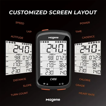 MAGENE C406 GPS Biciklistička računalo Bežični Cestovni Bicikl Brzinomjer Ant MTB Велокомпьютер Bluetooth 2,5-inčni LCD zaslon za Pređeni sportski bicikl