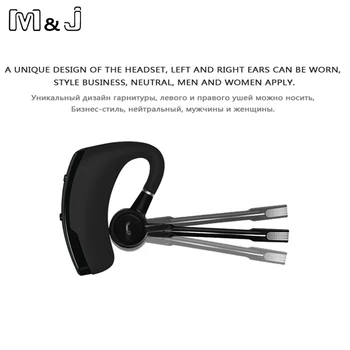 M&J bežične slušalice Bluetooth hands-free business Bluetooth slušalice slušalice s mikrofonom glasovno upravljanje za sportske buke