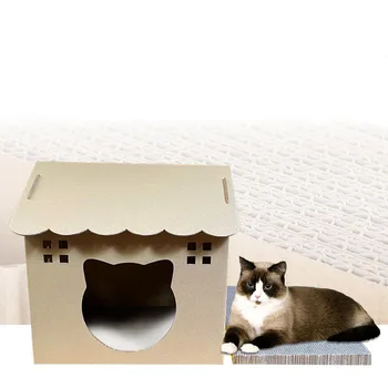 Mačji Dom Папер Krep krevet za kućne mačke Sklopivi odbora za grebanje Gnijezdo visokog kvaliteta za mali pas štene mačka Spava kuća