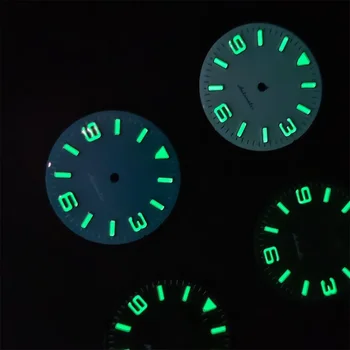 Mehanički Brojčanik Sata Za Mehanizam Nh35/NH36 Zelene Svjetleće Izmijenjene Detalje 28,5 mm Литерная Ploča svijetlo Zelena C3