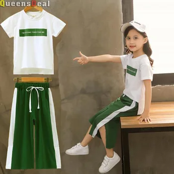 MERI AMI 2 Kom. Kompleti odjeće za djevojčice Ljetna majica kratkih rukava+Hlače Dječje odjeća Dječja odjeća Kostimi