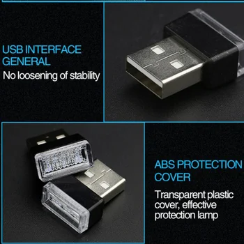 Mini led Svjetiljka Auto Interijera USB Auto-pribora za Audi A3 8P A4 B8 Q5 A1