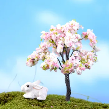 Moda 1PC Minijature Микроландшафт Postavljanje Vrtne Figure Plastične Mini-Sakura Simulacija Stabala Kawai Za Vrt Vrba