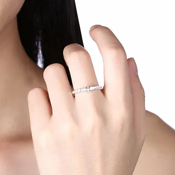 Moda princess moda Vjenčani prsten s kravatom-leptir Srebro za ŽENE kamen crystal Dama prsten srebro nakit angažman R992 MARKA ,