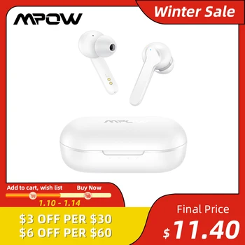 Mpow Mb Sa Bežični Sportske Slušalice TWS Bluetooth Slušalice 5,0 CVC 8,0 Шумоподавляющий USB Mikrofon C Brzo Punjenje za Bežične Slušalice