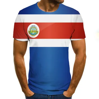 Muška majica s 3D ispis, Ljetna majica sa španjolskim zastavu, Dres, muška majica s natpisom 
