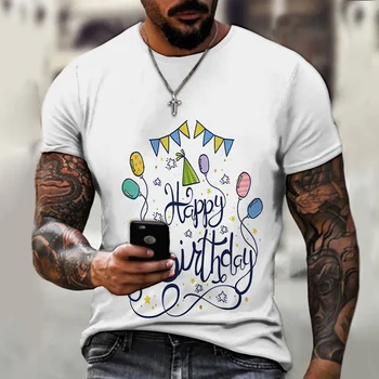 Muška majica s 3D ispisa, Jednostavno, Негабаритная, Proslava, rođendan, Nova Godina Stil, Super Jeftino, Cool Stvari, Ljubav