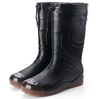 Muška zimska obuća Vodootporne kišne čizme od PVC-a do sredine kavijara, Vodena cipele, muške gumene čizme, zaštitne čizme, gumene čizme, muške kaljače