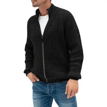 Muški Kardigan džemper/jakna zimski Džemper dugih rukava Kaput s ovratnikom-otpornog Kardigan Džemper muški dres