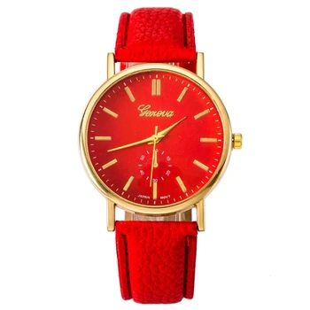 Najbolje poslovne Женевские platinasti sat Ženski moda od umjetne kože ženski ručni satovi na korejskom stilu Poslovne kvarcni satovi A970