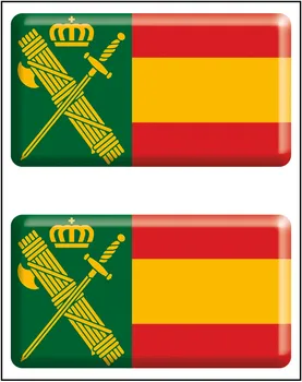 Naljepnica pravokutnika Zastava s logotipom Civilne garde 2 kom. SMOLA 48x26 mm/jedinica