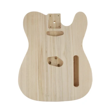 Nedovršena Telo električnu gitaru Od jednog komada Drveta Ručne izrade Zamjena za gitare Luthier Builder DIY Izrada Komplet Dijelova
