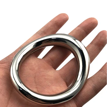 Nehrđajući čelik penis povezivanje dvorac петушиное prsten Teški muški metalna kugla Nosila za skrotum Odgađanje ejakulacije BDSM seks-igračke za muškarce
