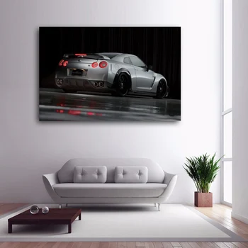 Nissan GTR R35 TUNING Superautomobil Coupe Automobila Zidni Umjetničke Slike, Slike na platnu Umjetničkih Plakata i grafika Moderno uređenje doma