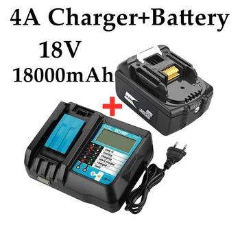 Nova baterija baterija baterija baterija baterija 18,0 ach 18, rezervnu li-ion baterija kapaciteta 18000 mah punjač Makita bl1860 bl1830 + 4A