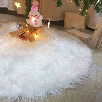 Nova bijela Suknja za Božićno drvce Plišani Tepih od umjetnog krzna Božićni Mat Ukras Božić, Nova Godina Ukras Božićnog drvca