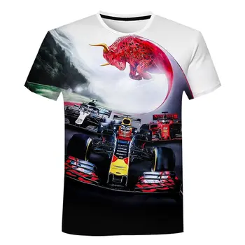 Nova ljetna Formula 1 3d t-shirt Muška Топовая utrke visoke kvalitete Негабаритный Top Free t-shirt F1 Racing je po cijeloj površini kratkih rukava Za djecu