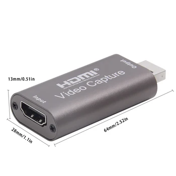 Nova Mini-kartica za video snimanje 4K 1080P 60 fps HDMI USB Kutija za pisanje igara za PS4 Igre DVD-video kamera Snimanje uživo