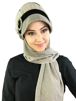 Nova Moda Islamski Muslimanski Hidžab 2021 Trend Hidžab Gotova Odjeća, Šešir, Šal Šifon Coton Uzima Škart S Uzorkom Аткылы Kapa