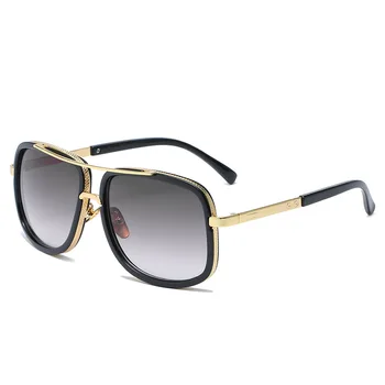 Nova Moda Sunčane naočale u veliki okvir Za muškarce Kvadratni Metalni Sunčane Naočale Za žene Retro Vintage Gafas Oculos De Sol 2021