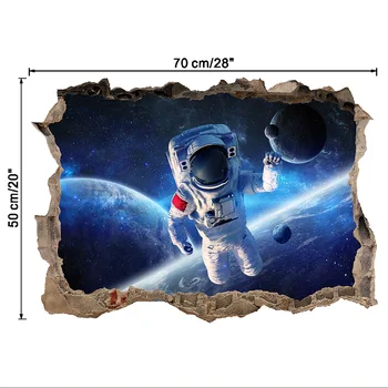 Nova Zvijezda Planet Astronaut 3D Stereo Ukrasne Slikarstvo Naljepnica Na Zidu, Dnevni boravak Spavaća soba Dječja soba KS6700