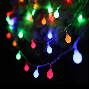 Novi 1,5 M, 3 M, 6 M Fantastična Гирлянда LED Ball Žice Svjetiljke su Vodootporne Za Božićno Drvce Vjenčanje Dekoracije Kuće u Zatvorenom prostoru Na baterije