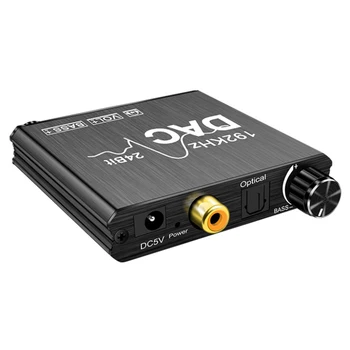 Novi 192 khz DAC Audio Converter Digitalni Optički i Koaksijalni Toslink U Analogni L/R RCA i 3,5 mm Audio Priključak ac Ispravljač Sa Regulatorom jačine Zvuka