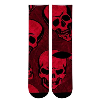 Novi 3d ispis Halloween Muške čarape za posade Smiješno kostur Sretan Duge čarape s lubanjom Chaussettes Homme Fantaisie Lude čarape