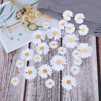 Novi 5 kom. DIY Mali Solarni cvijet Tratinčica Vez Zakrpe za odjeću Glačalo za odjeću Naljepnica na pruge s aplikacija za peglu Popravak rupa