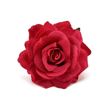 NOVI 9 cm Crvena Ljubitelj Umjetnih Ružičaste Svilene Cvijet Glave Za Vjenčanje ukras DIY Vijenac Poklon kutija za Scrapbooking Zanat Lažni cvijeće