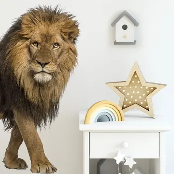 Novi ljubimac divlji lav ukras naljepnice za zidove dječje sobe spavaća soba kreativno naljepnica na zidu PVC dekor dekoracija sobe
