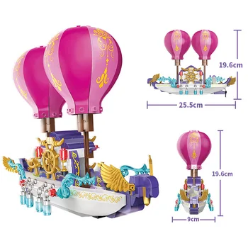 Novi magic svemirski brod bajka balon je gradbeni blok skup sastavnih blokova model film dječja igračka za djevojčice dječji dar