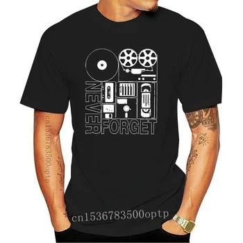 Novi Nikada ne zaboravite Staru Školsku Elektronike VHS Kazeta Disketa Račun Muška t-Shirt Crtani t-shirt muški Unisex 2021 Moda