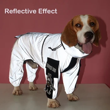 Novi Stil Reflektirajućim Plašt za kućne ljubimce pse Vodootporna Odjeća Kombinezon s kapuljačom s visokim ulivni Male Pse Velikih odjeća za kišu Labrador Corgi