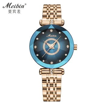 Novi stil sat trendy ženske kvarcni sat kristalno ženske vodootporan sat