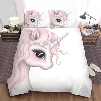 Noćenje s единорогом Deka Djeca Slatka Djevojčica Rainbow deka 240x220 150X200 Dvostruki set posteljine Queen King Twin posteljina Pink