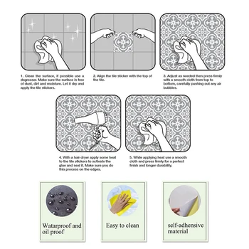 Običaj Naljepnice od PVC-a dijagonale keramičkih pločica Vodootporan samoljepljive naljepnice za kuhinje DIY Naljepnica za kupaonicu s geometrijskim oblicima