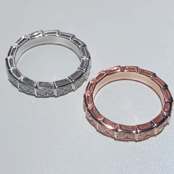 Originalni dizajn 925 sterling srebra sa umetak dijamantom u obliku zmije pravo prsten za muškarce i žene high-end klasicni Besplatna dostava nakita