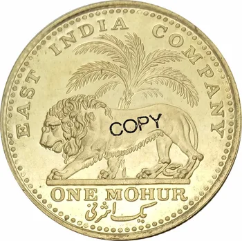 Ost-Indija William IIII Kralj zlatnik 1835 Jedan Мохур Латунная metalni primjerak Kovanice Prigodni kovani novac