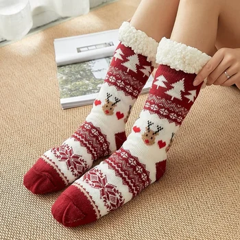 Paperjast kratke čarape, Ženske Spava zimski pliš neklizajući Немягкие Ženski crtani kućne papuče za domaće poda Čarapa Božićni poklon