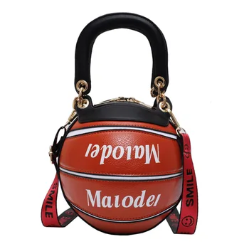 Personalizirano torba na rame u obliku košarke Za žene Kreativni Slatka Smiješno instant messenger Mala Okrugla torba je Nova nogometna torba Дропшиппинг