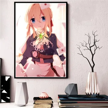 Plakati su u skandinavskom stilu HD Grafike Ljubičasta Эвергарден Anime Slikarstvo na platnu Zidni Umjetničke slike Modularni Moderni dnevni boravak Kućni dekor