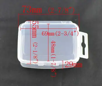Plastične posude za pohranu Pravokutnik Transparentno 7,3 cm(2 7/8 inča) x 5,5 cm(2 1/8 inča), 1 kom.