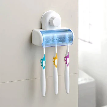 Plastični Držač za zubna četkica Zidni držač s usisne Stalak Za pastu za zube Dispenzer za kade Za pohranu Naprava za kupaonicu Alati